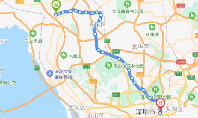 深圳地铁6号线线路图所有的站点